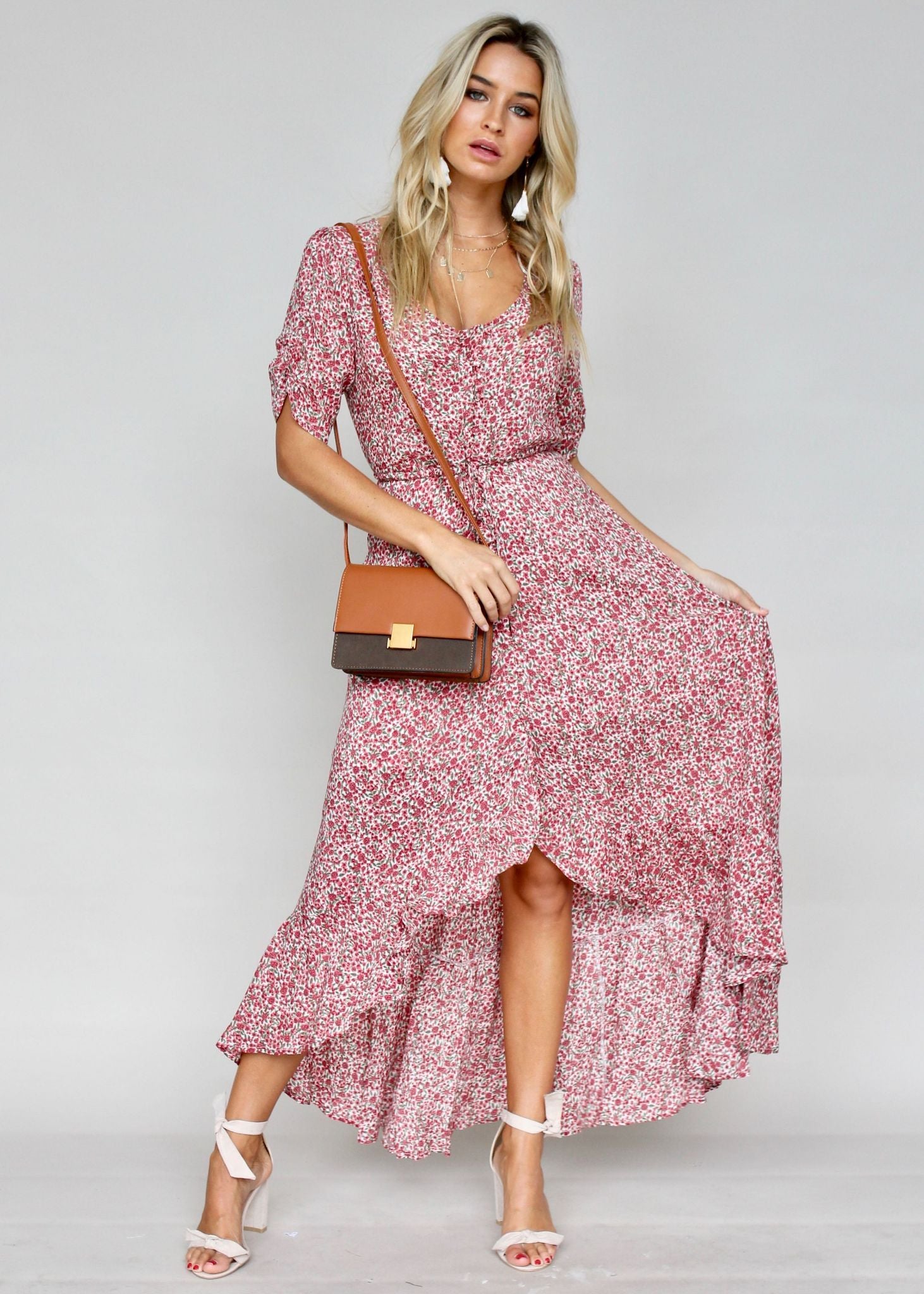Worlds Away Maxi Dress - Rose