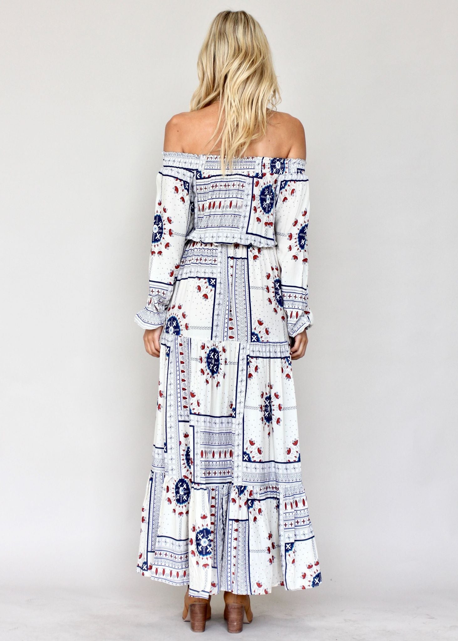 Allie Off Shoulder Maxi Dress - Bow and Arrow