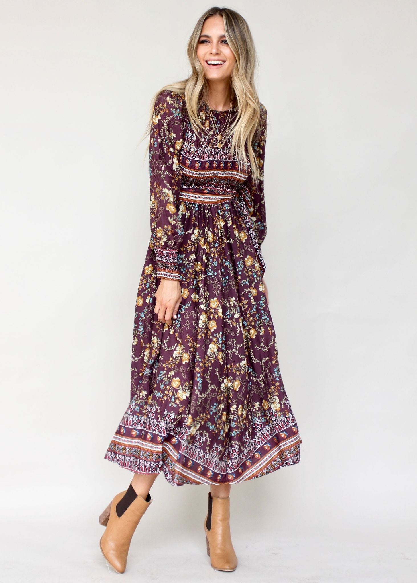 Bella Maxi Dress w/ Tie - Essie