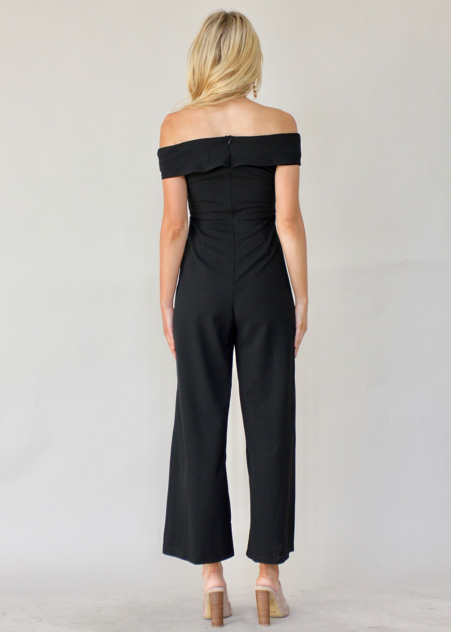 Romero Off Shoulder Pantsuit - Black
