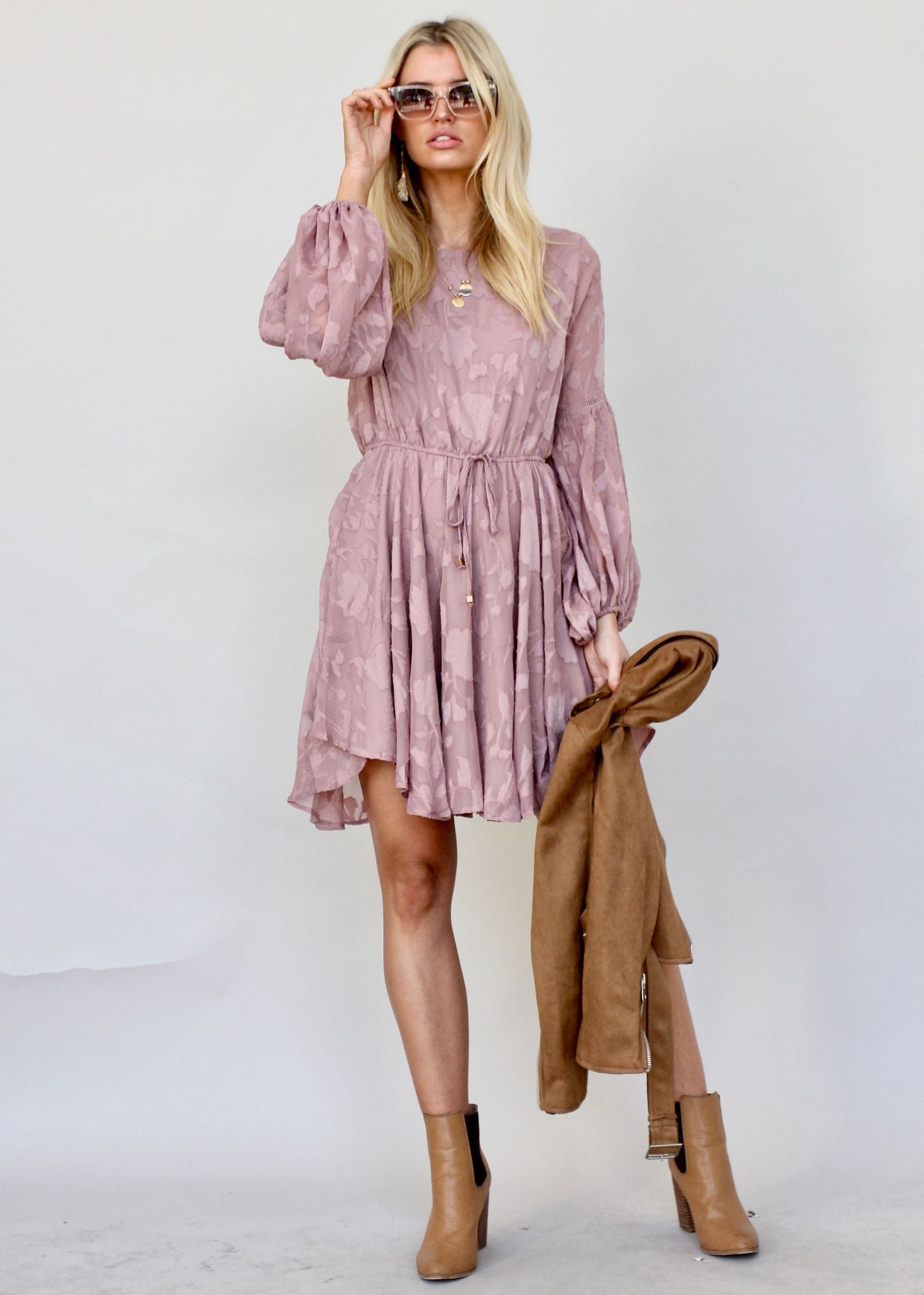 Rosita Swing Dress - Mauve