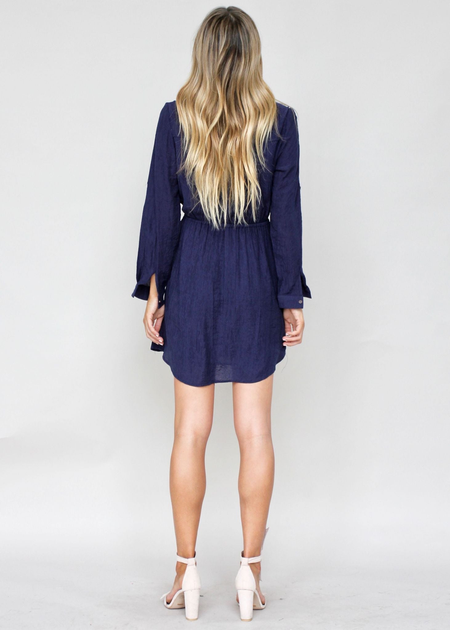 Stronger Sun Tunic Dress - Navy