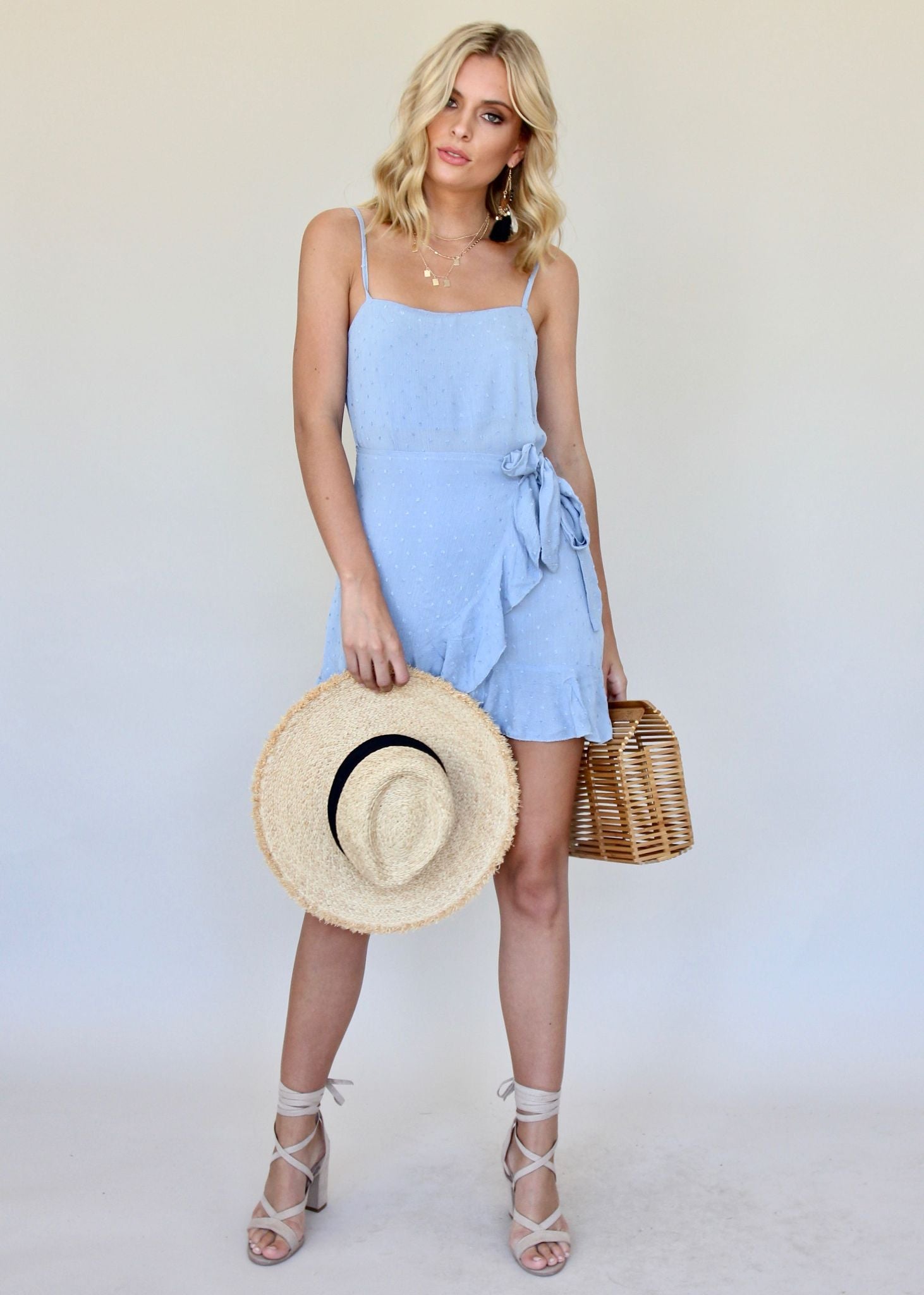 Portofino Dress - Dusty Blue