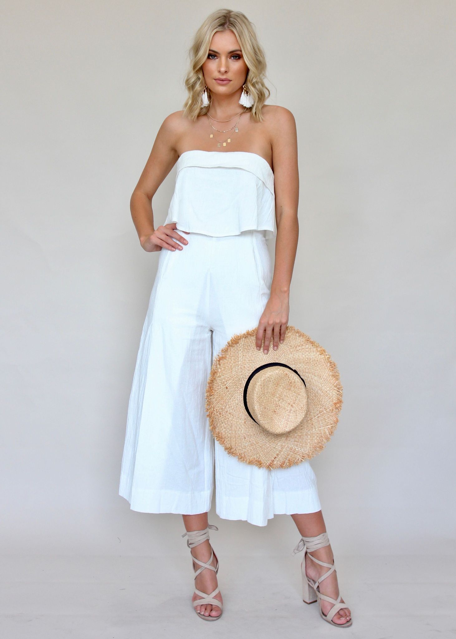 Suncatcher Pantsuit - White