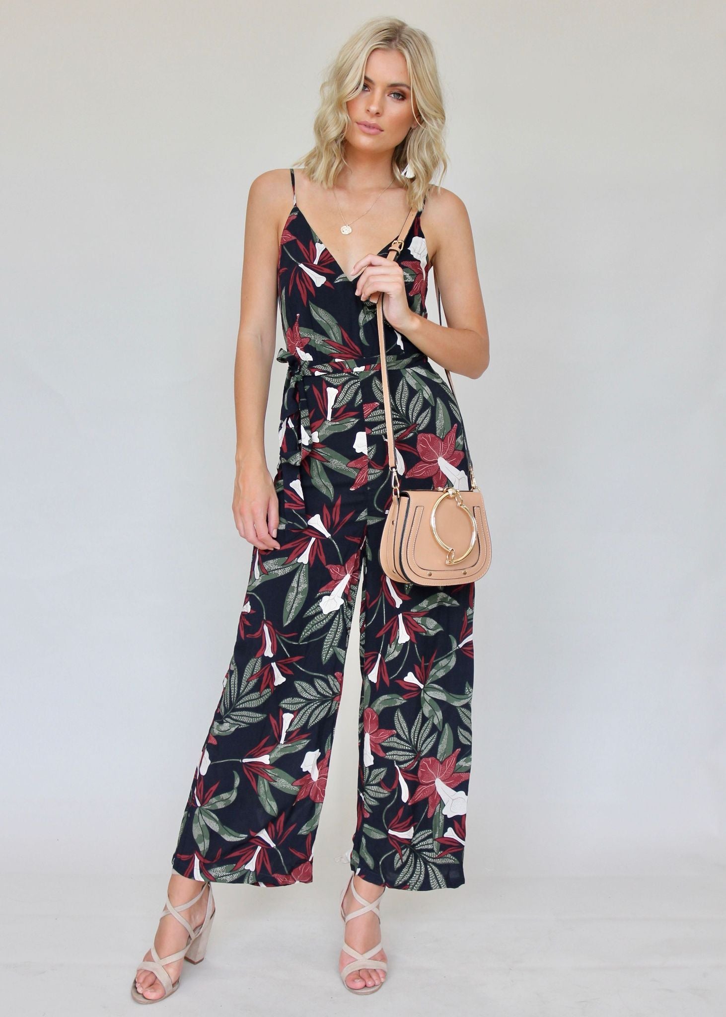 Hunter Journal Pantsuit - Black Palms