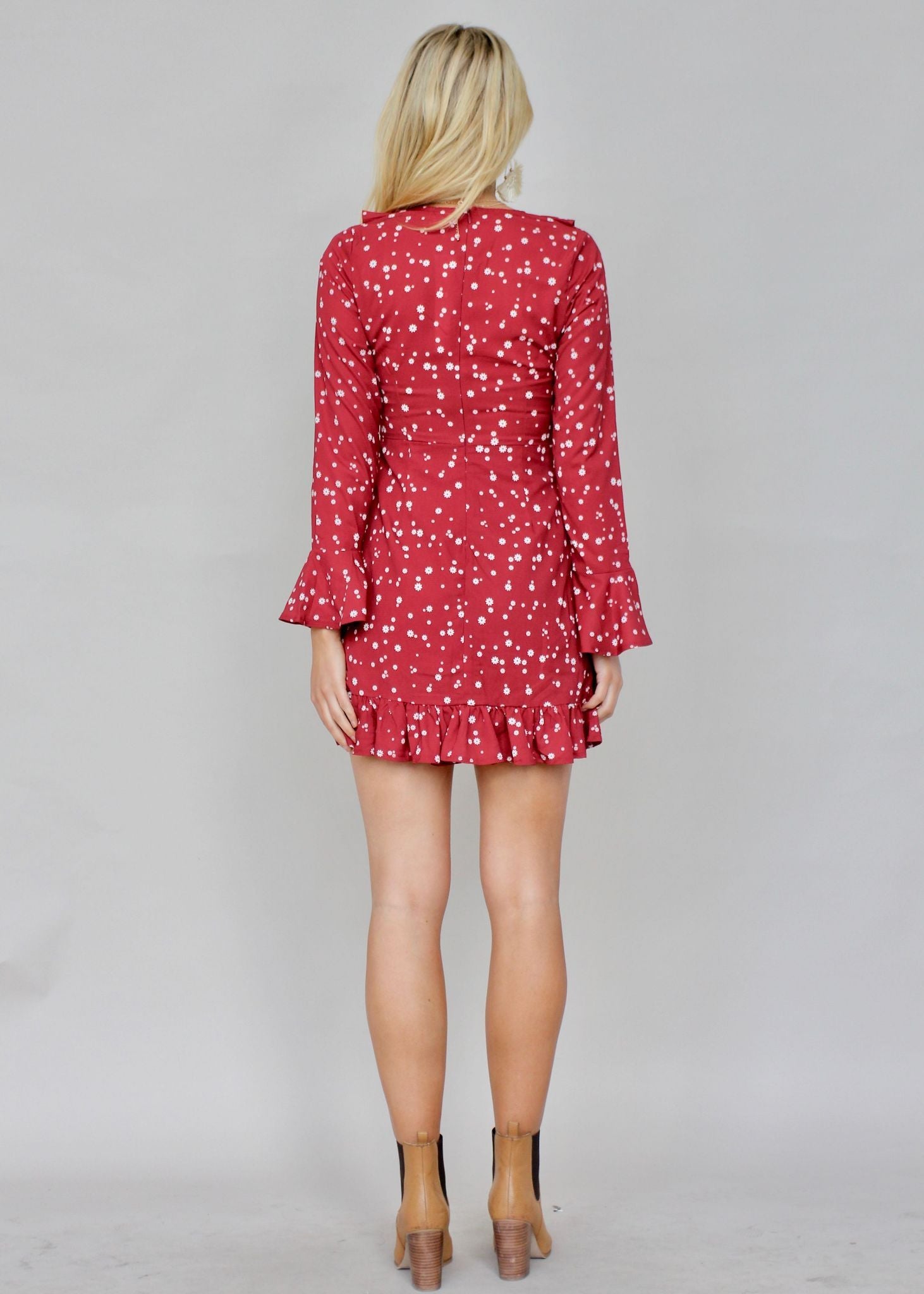 Serafina Dress - Garnet Floral