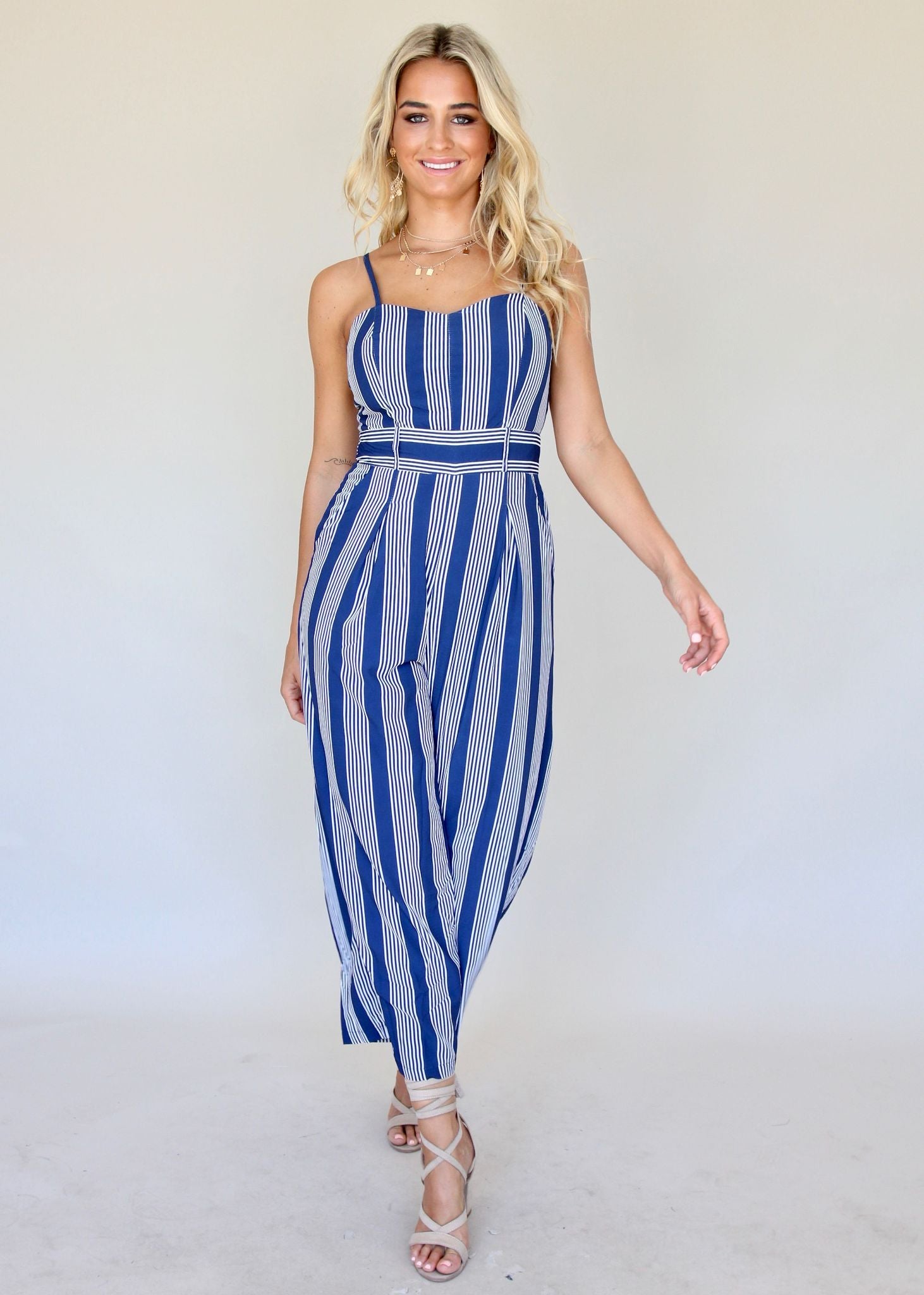 Free Spirits Pantsuit - Navy Stripe