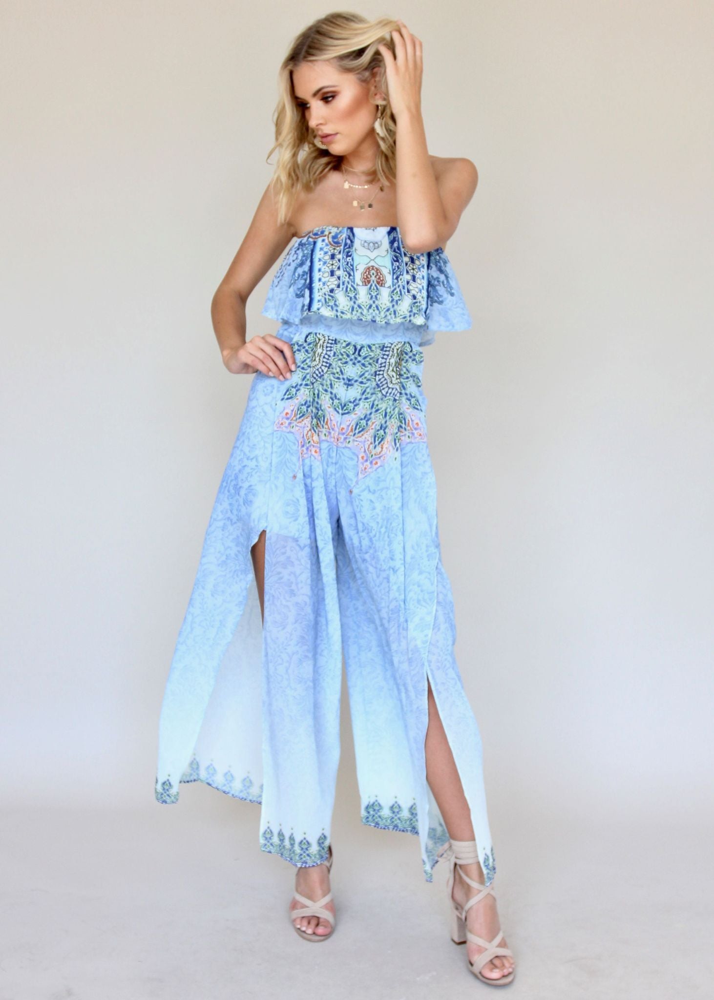 Here On Out Pantsuit - Blue
