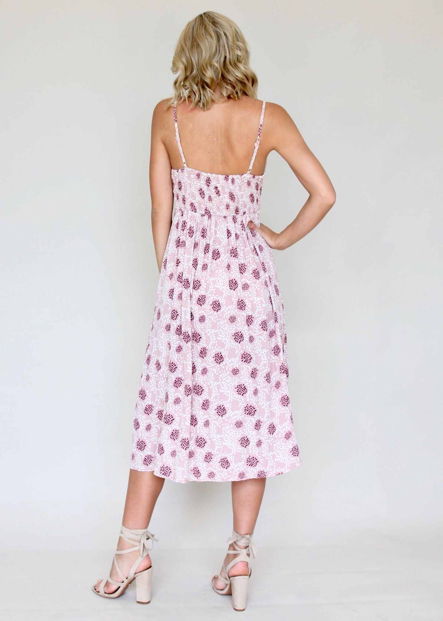 Big City Midi Dress - Woodrose