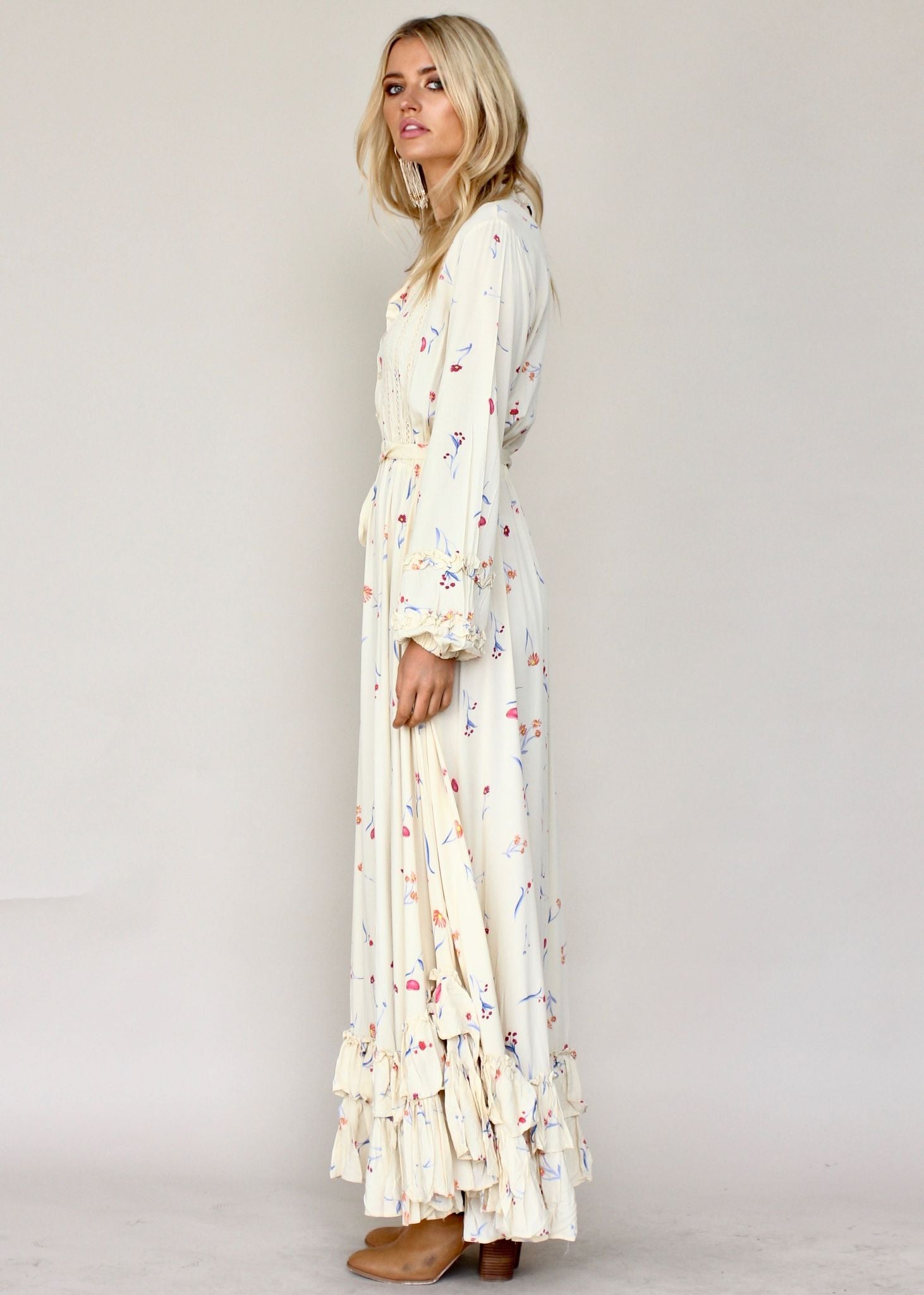 Roxanne Maxi Dress w/ Tie - Atlas