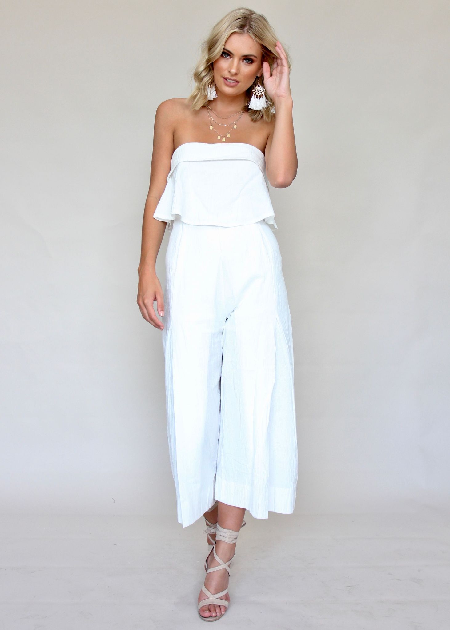 Suncatcher Pantsuit - White