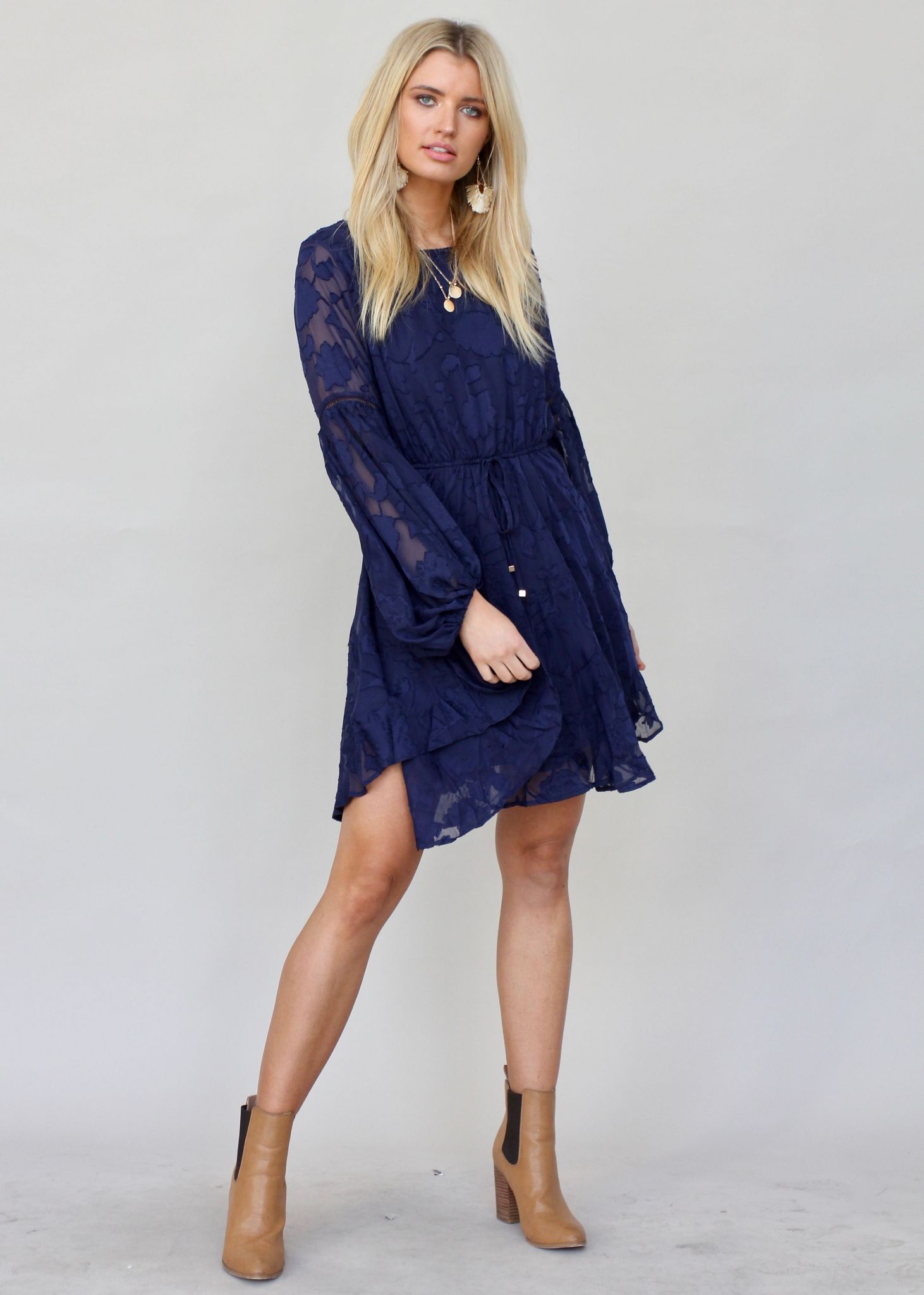 Rosita Swing Dress - Navy