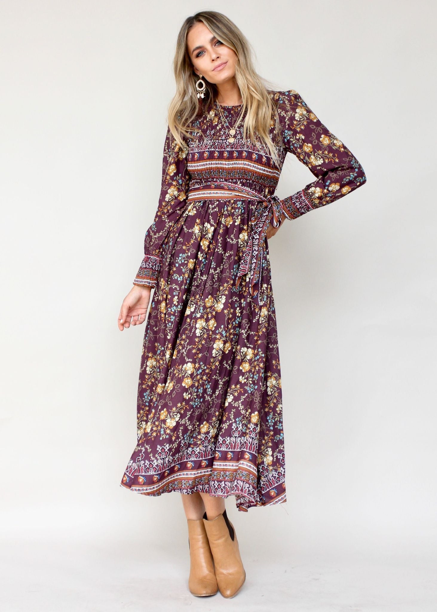 Bella Maxi Dress w/ Tie - Essie