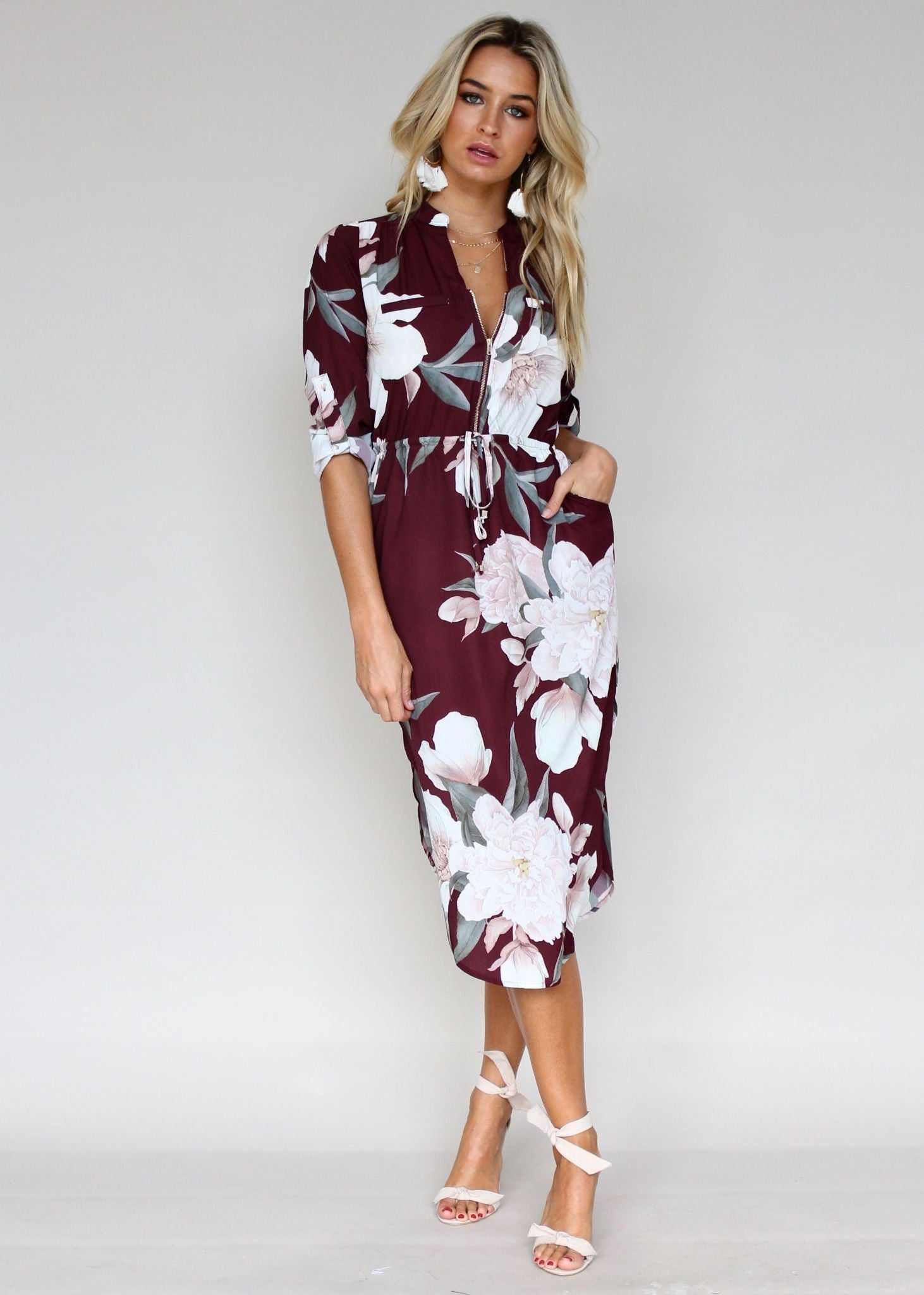 Let Me Lead Midi Dress - Mulberry