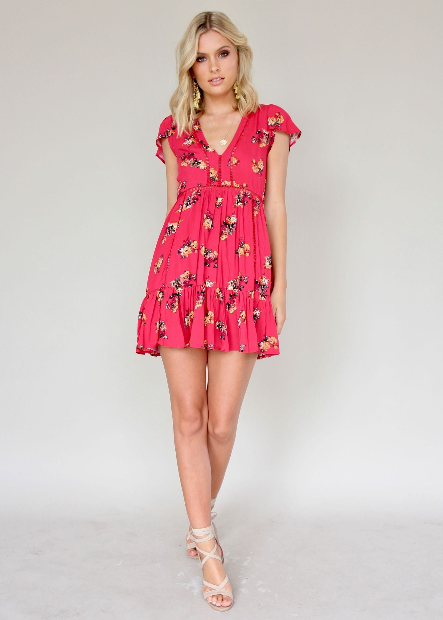Somewhere In The Sky Dress - Red