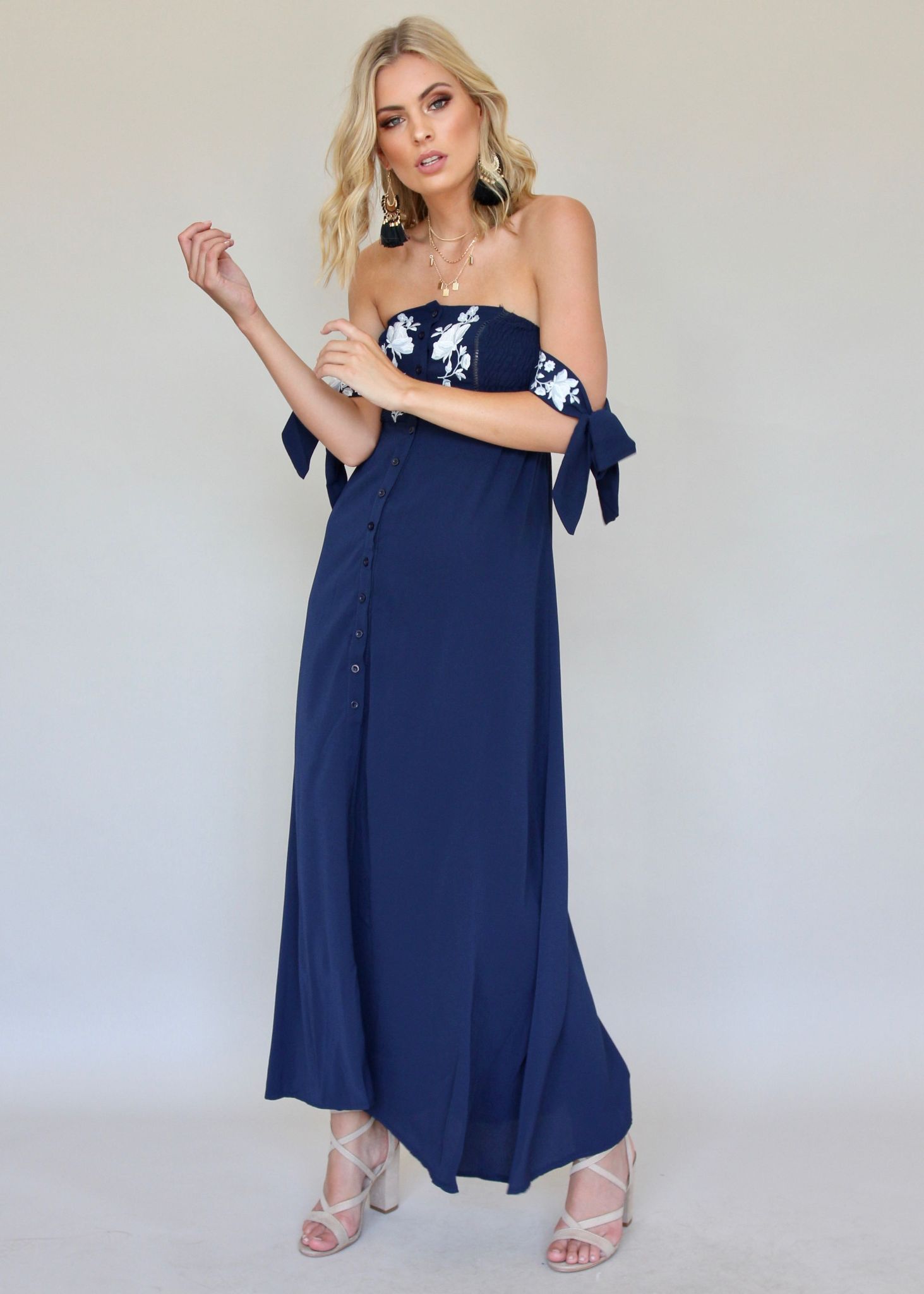 Petal In A Day Maxi Dress - Navy