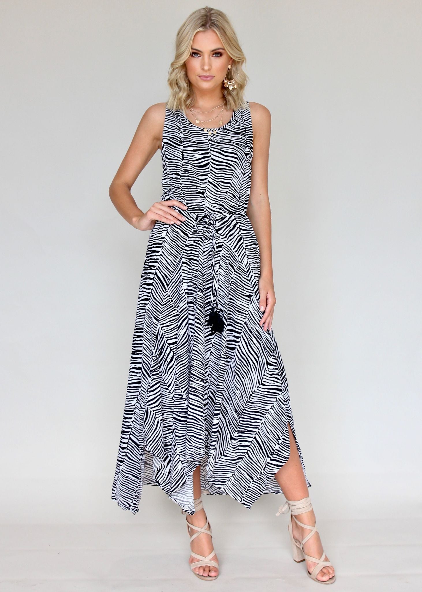 Reiko Maxi Dress - Zebra
