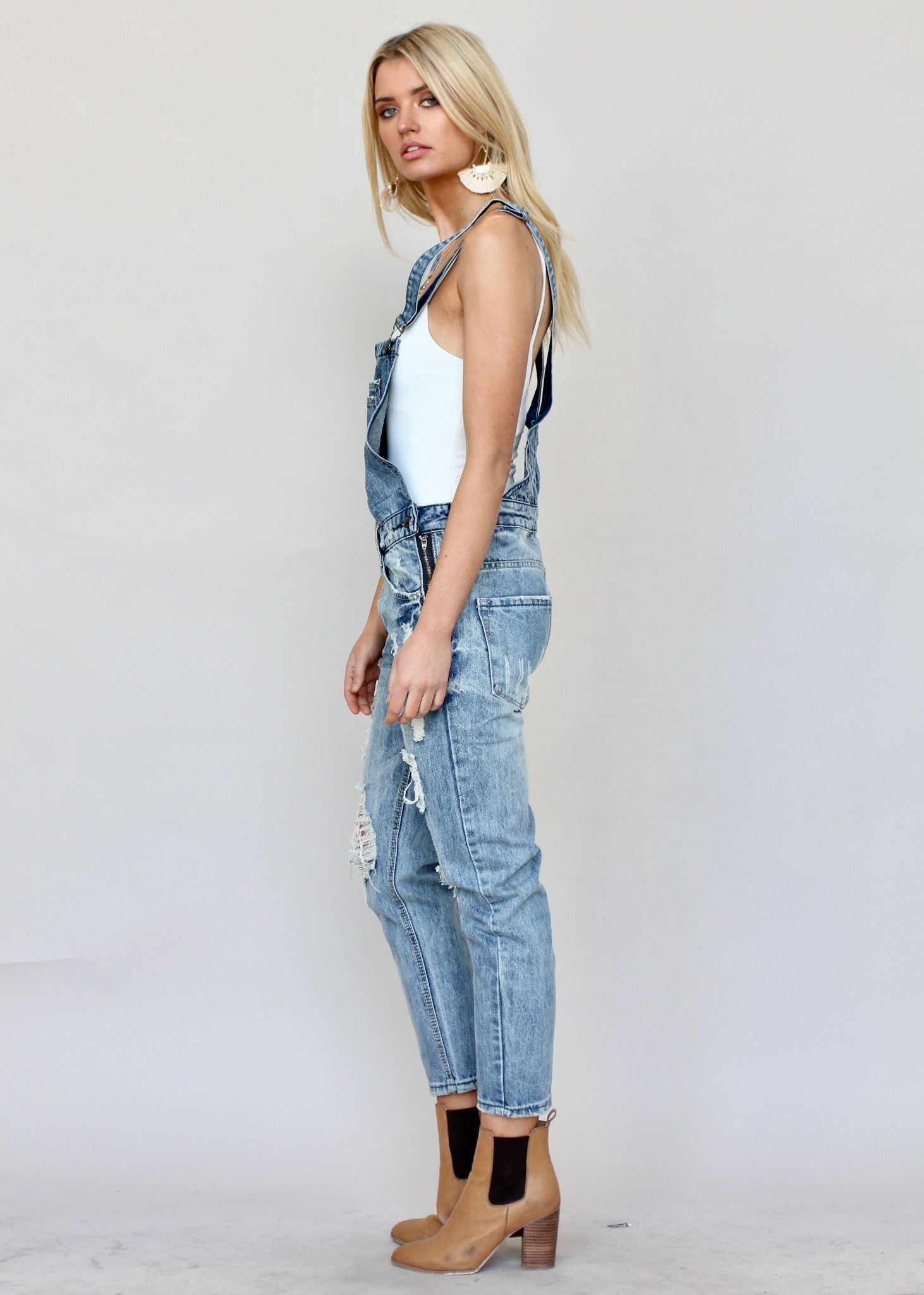 Cantrell Denim Overalls - Faded Blue