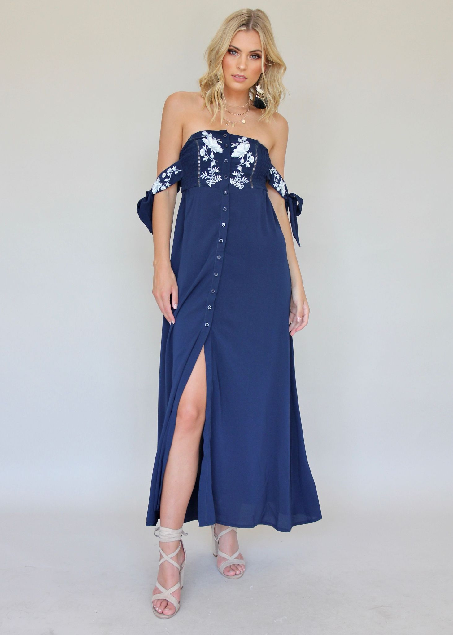 Petal In A Day Maxi Dress - Navy