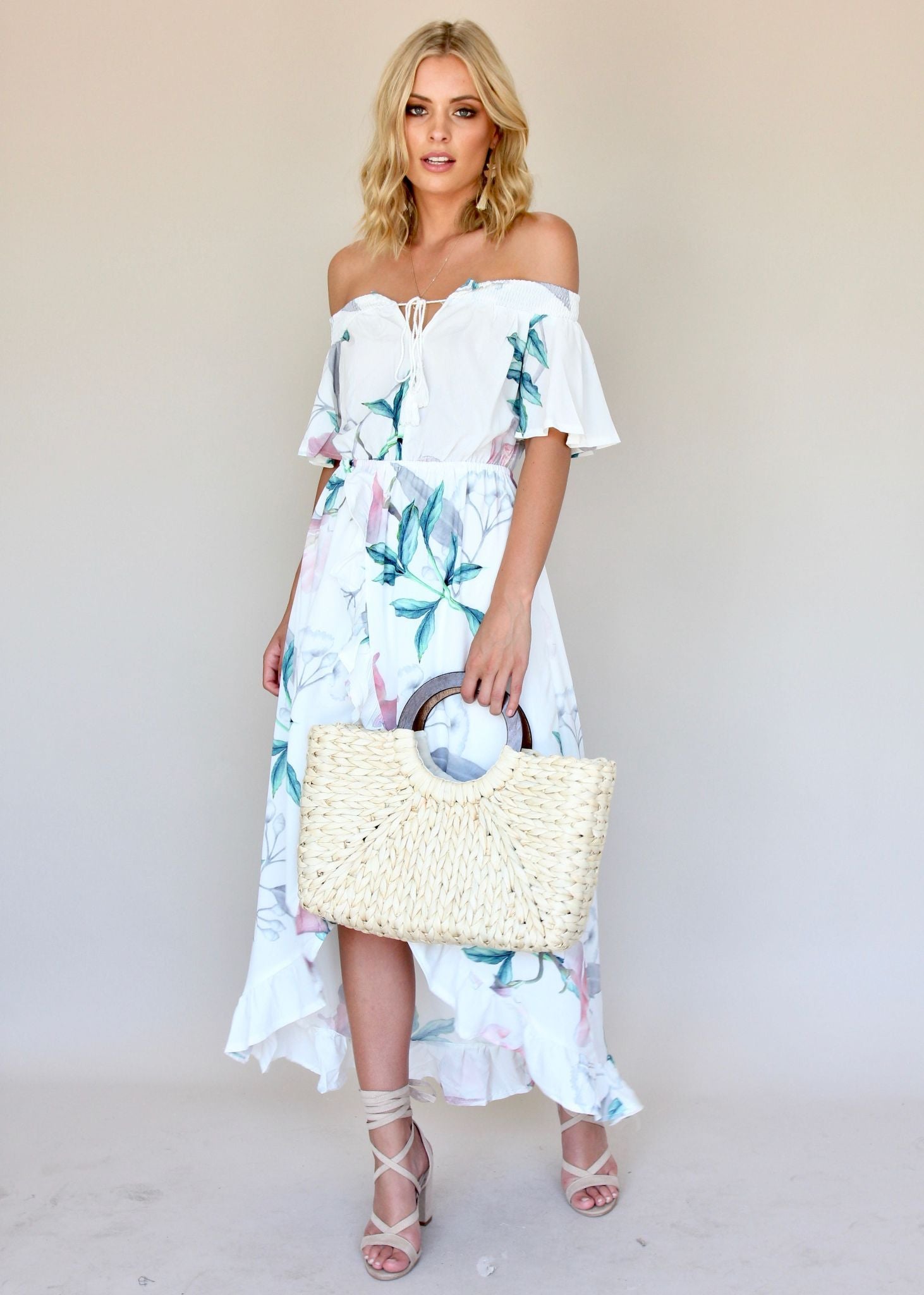 La Venus Off Shoulder Dress - Tropics