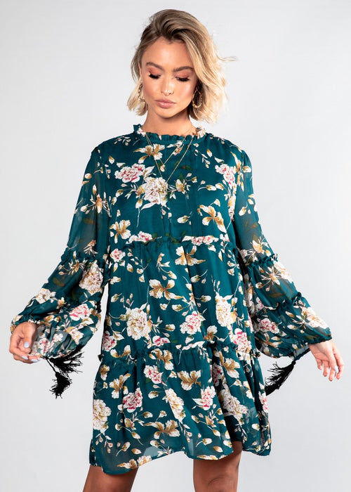 Lost Lover Swing Dress - Emerald