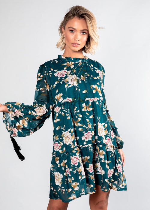 Lost Lover Swing Dress - Emerald