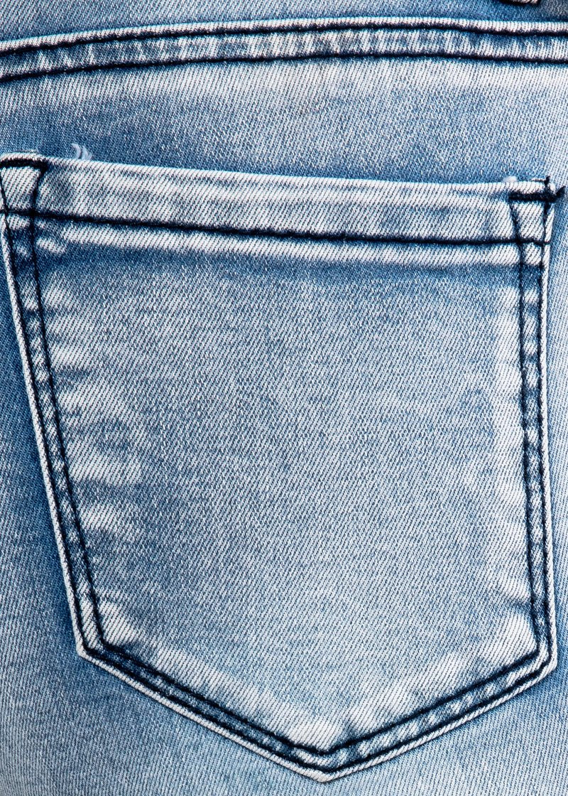 Zalia Mid Rise Jeans - Light Blue