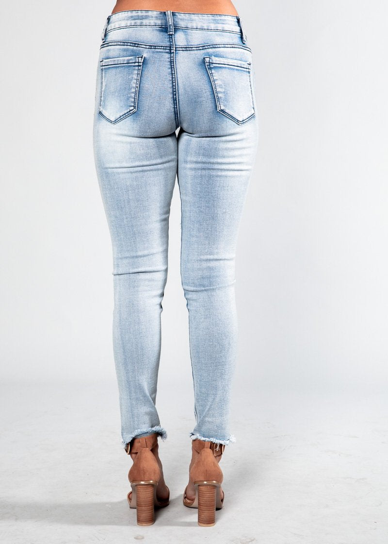 Zalia Mid Rise Jeans - Light Blue