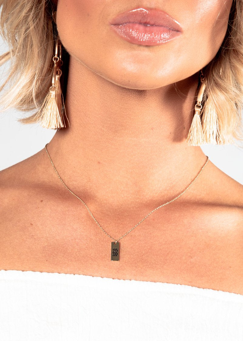 Tribal Wave Necklace - Gold