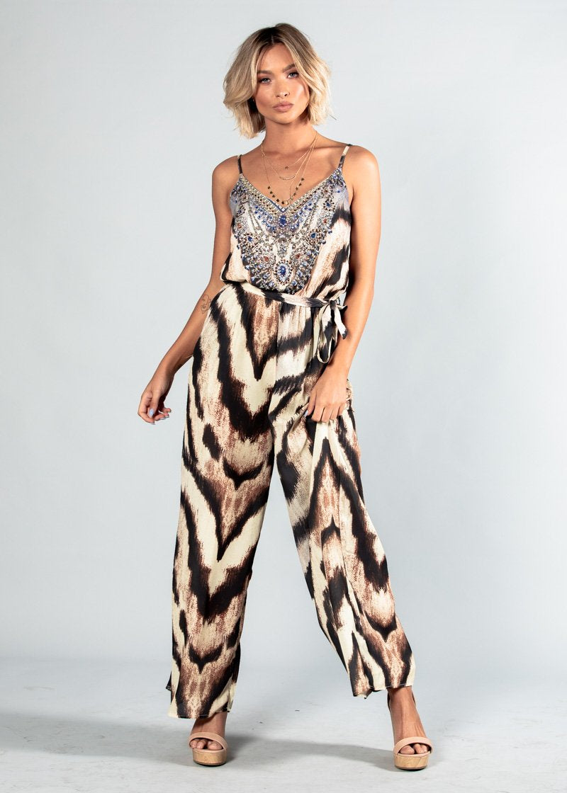 Eastside Pantsuit w/ Tie - Sahara