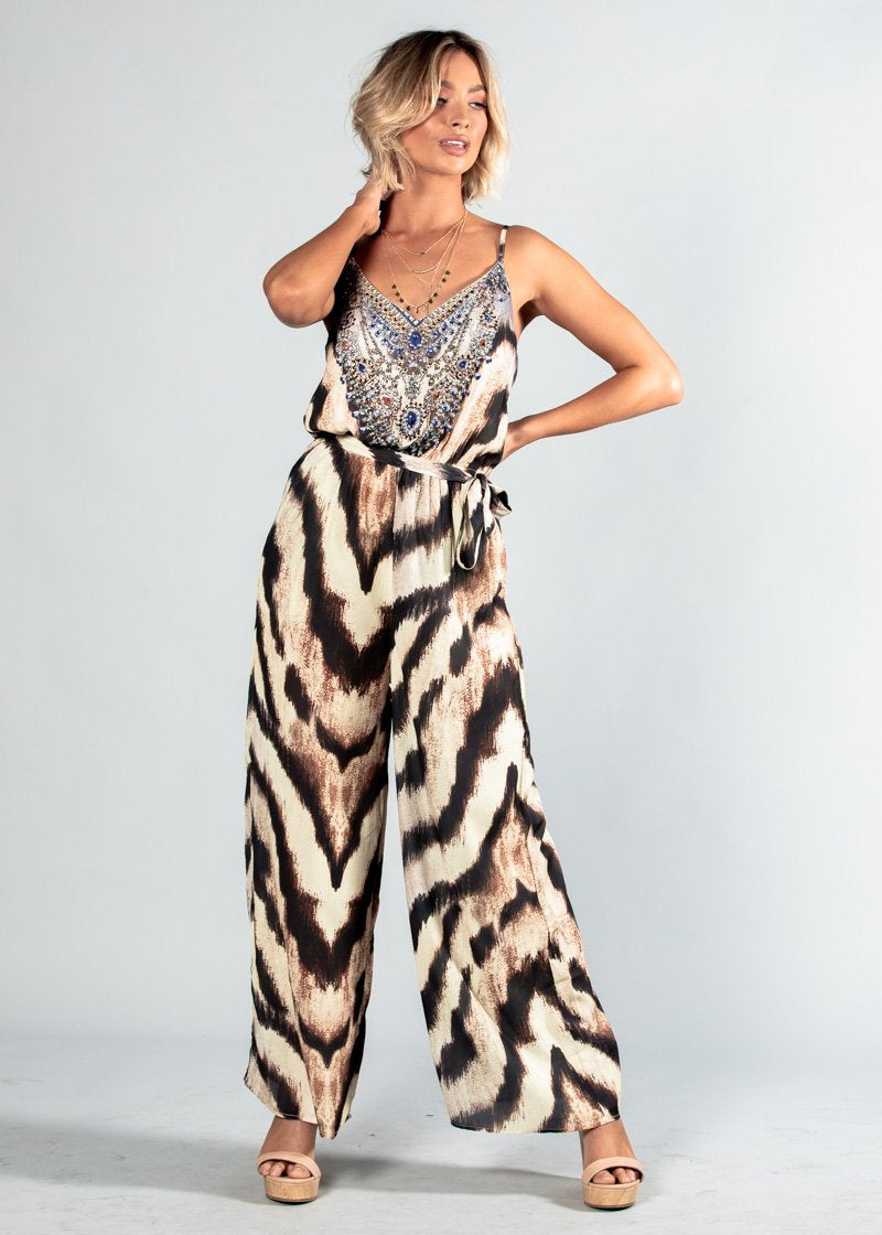 Eastside Pantsuit w/ Tie - Sahara