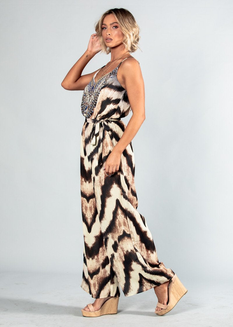 Eastside Pantsuit w/ Tie - Sahara