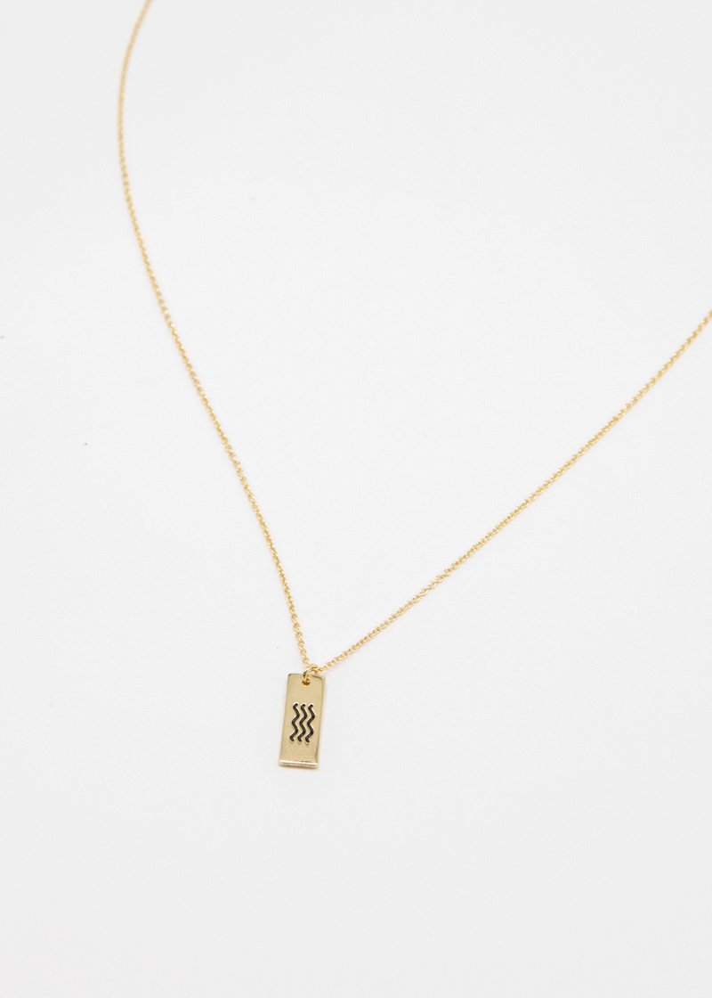Tribal Wave Necklace - Gold