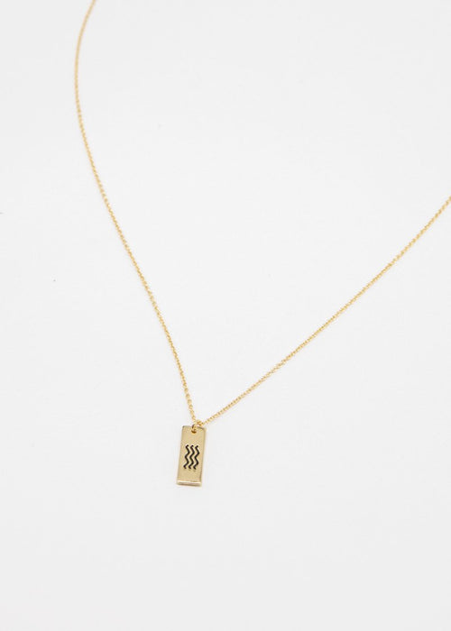 Tribal Wave Necklace - Gold