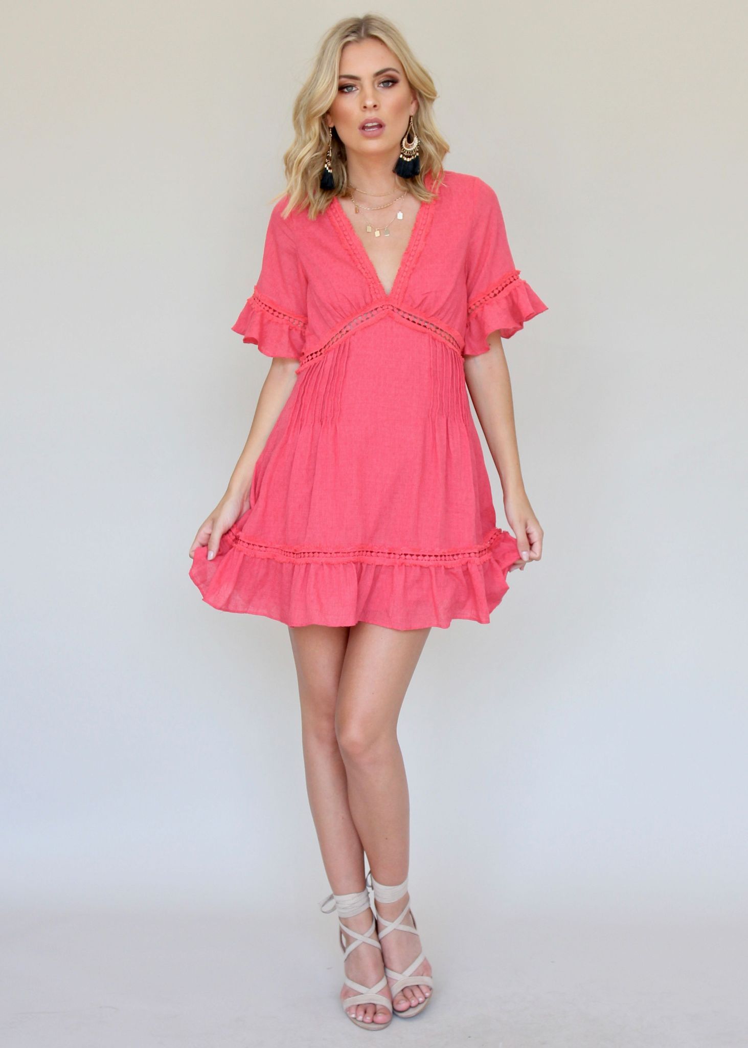 Jordan Swing Dress - Coral