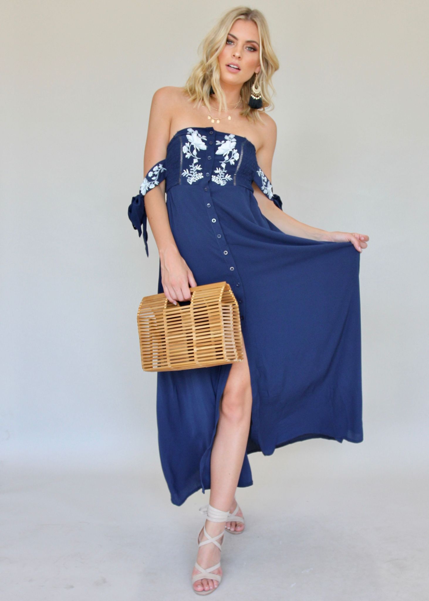 Petal In A Day Maxi Dress - Navy