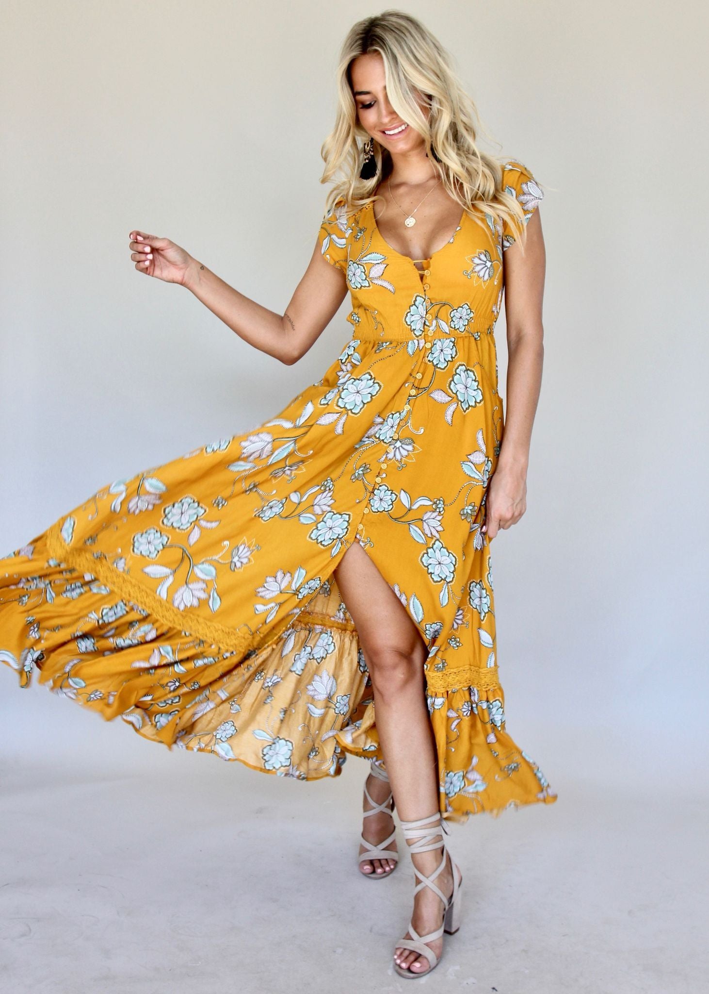 Carmen Maxi Dress - Sunny Daze