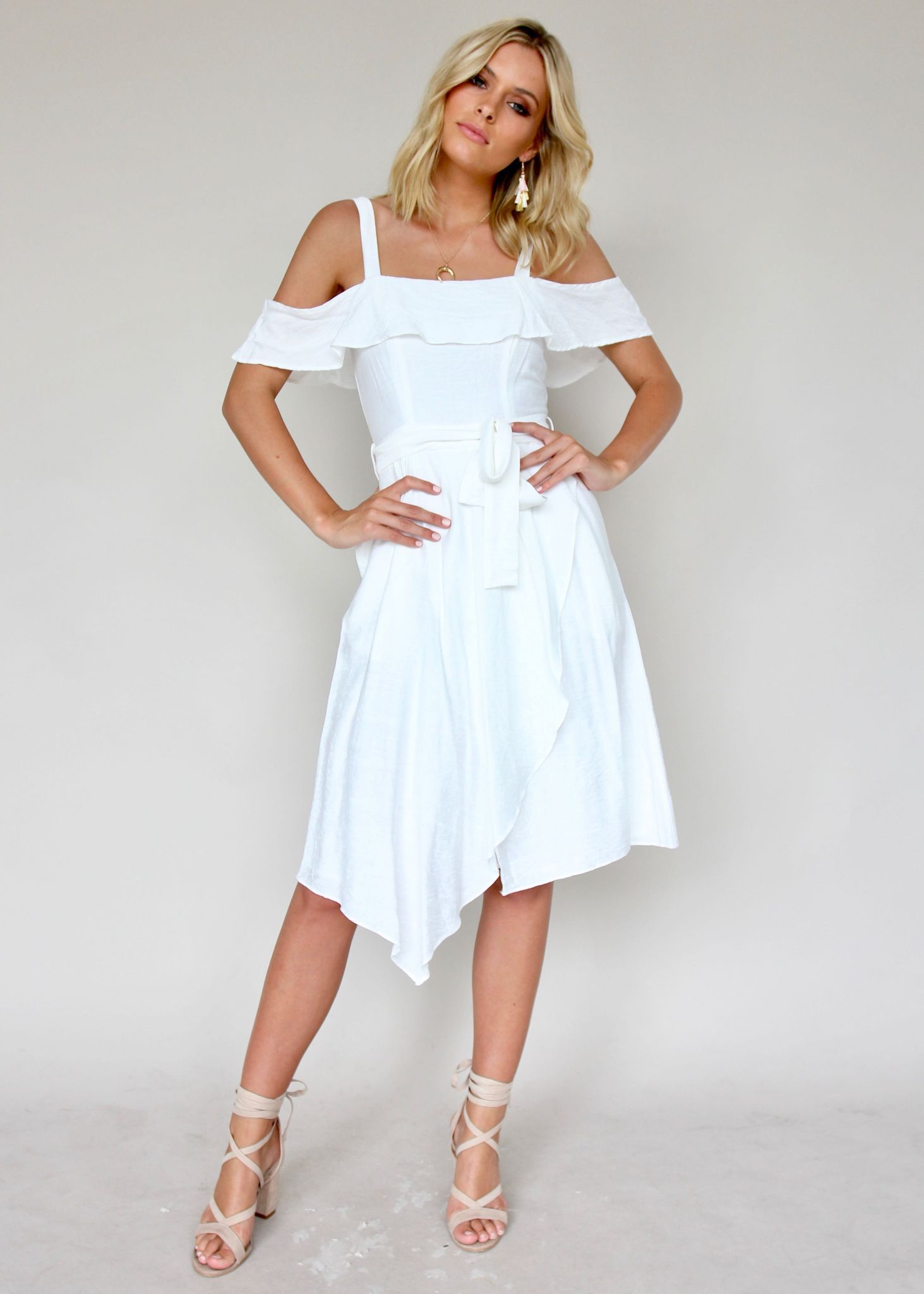 Call On You Midi Dress - White