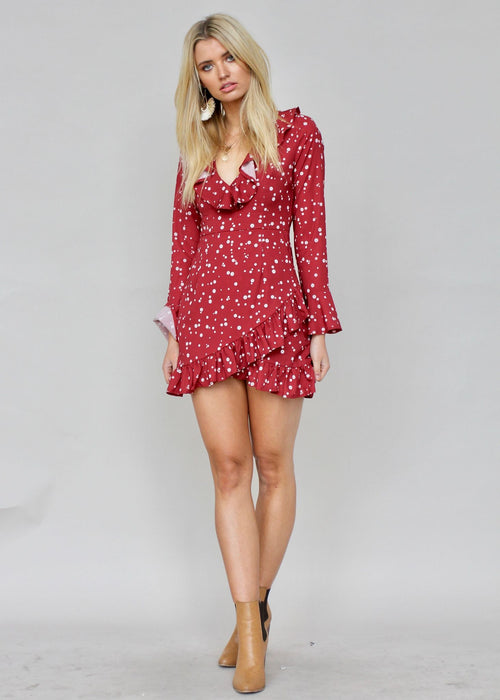 Serafina Dress - Garnet Floral