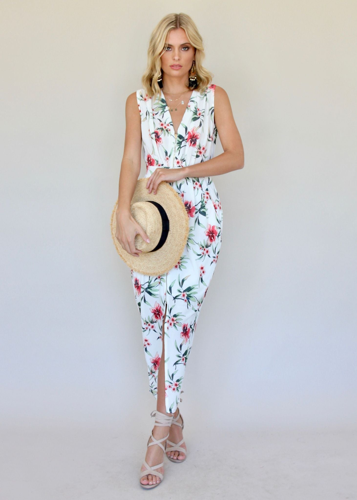 Catalina Zip Dress - Secret Garden