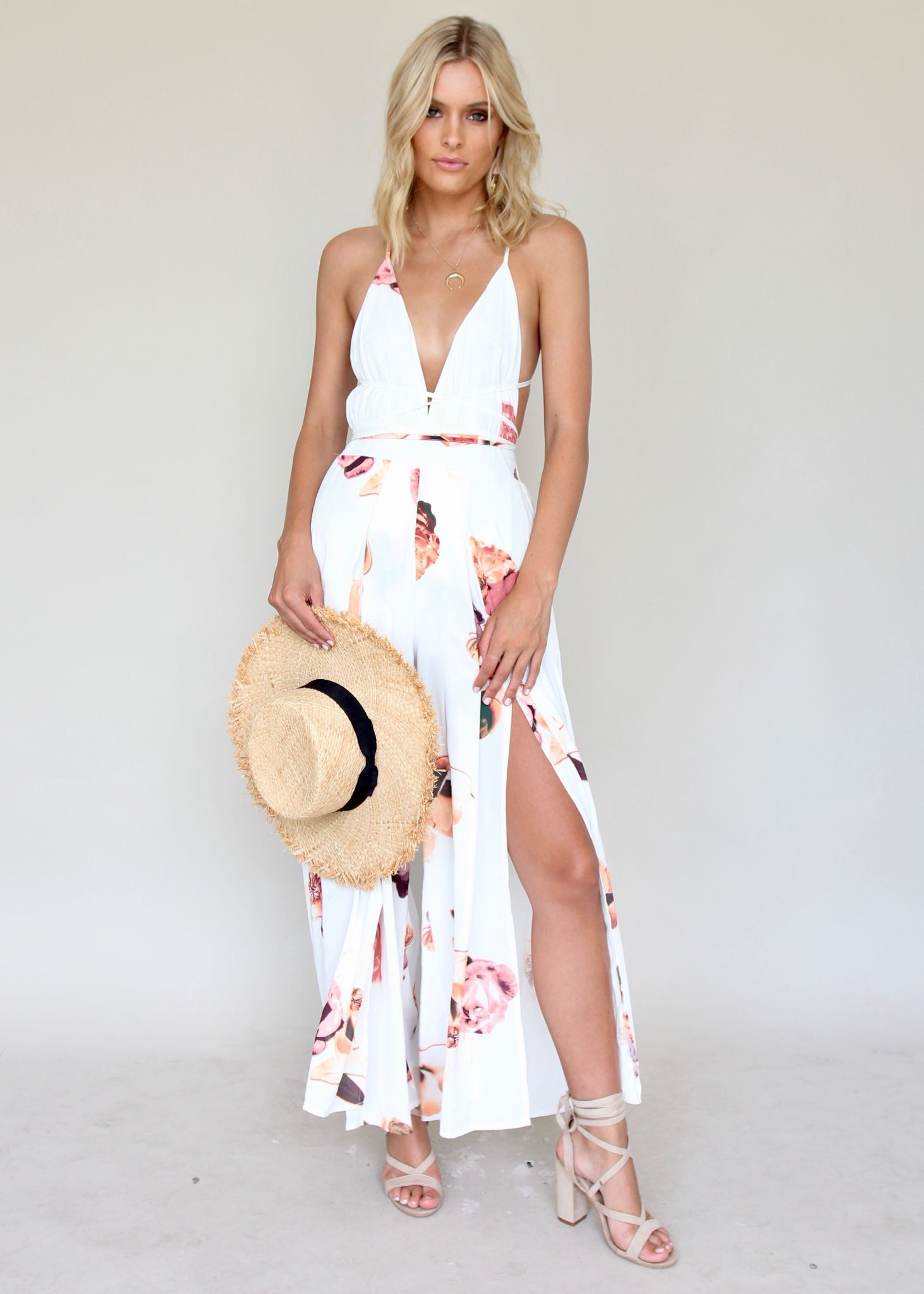 Lost In The Sun Pantsuit - Roses