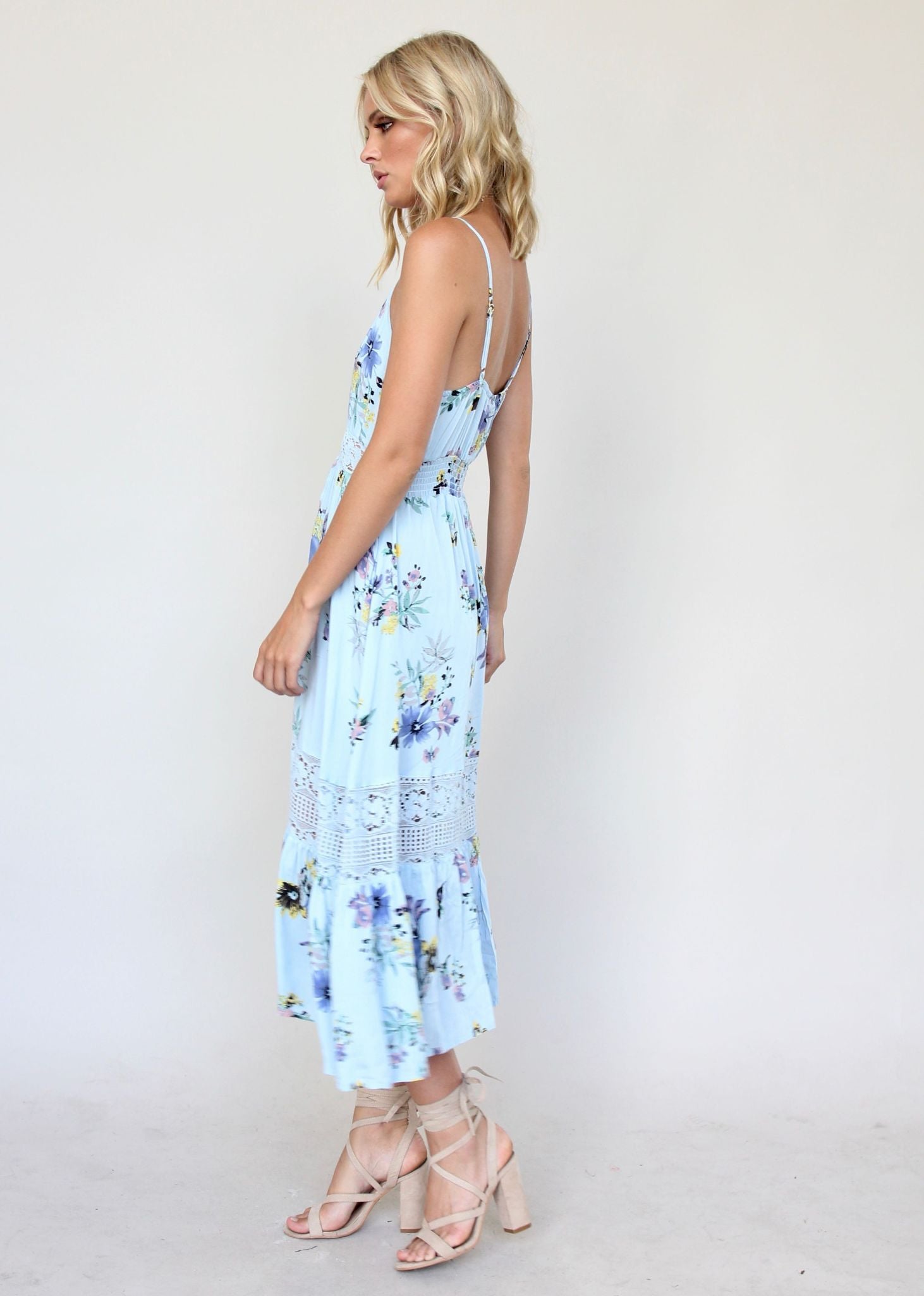 About The Weekend Midi Dress - Light Blue