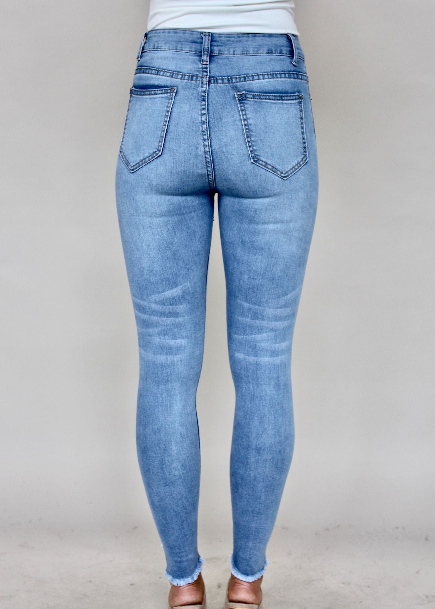 Love Always Pearl Jeans - Light Blue