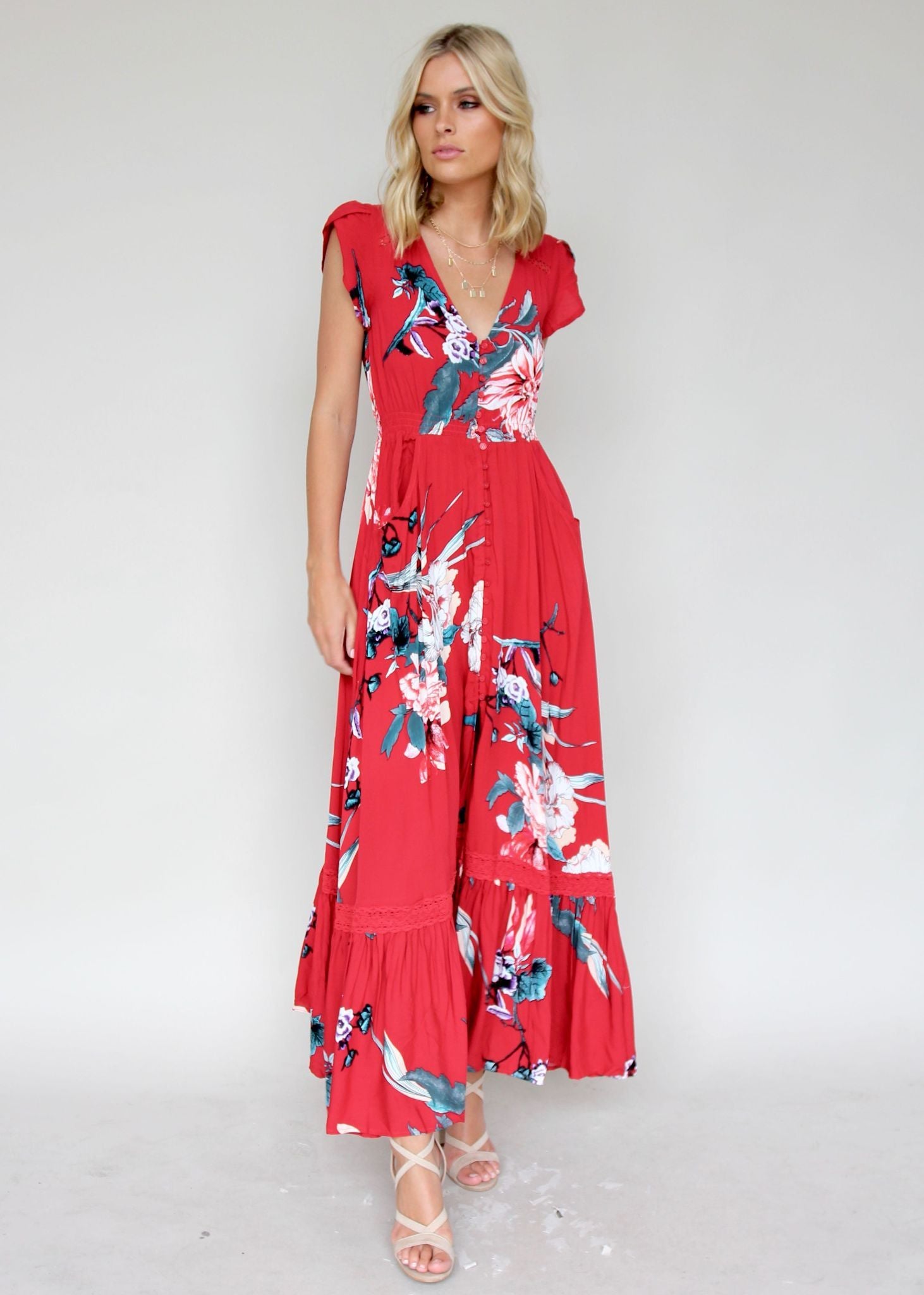 Carmen Maxi Dress - Lovers Passion
