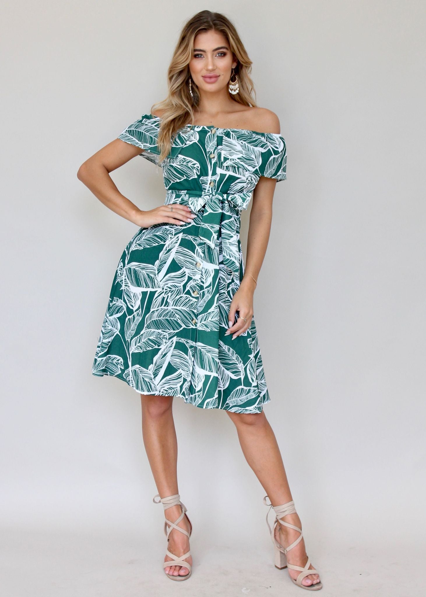 Fall Together Dress - Green Leaf