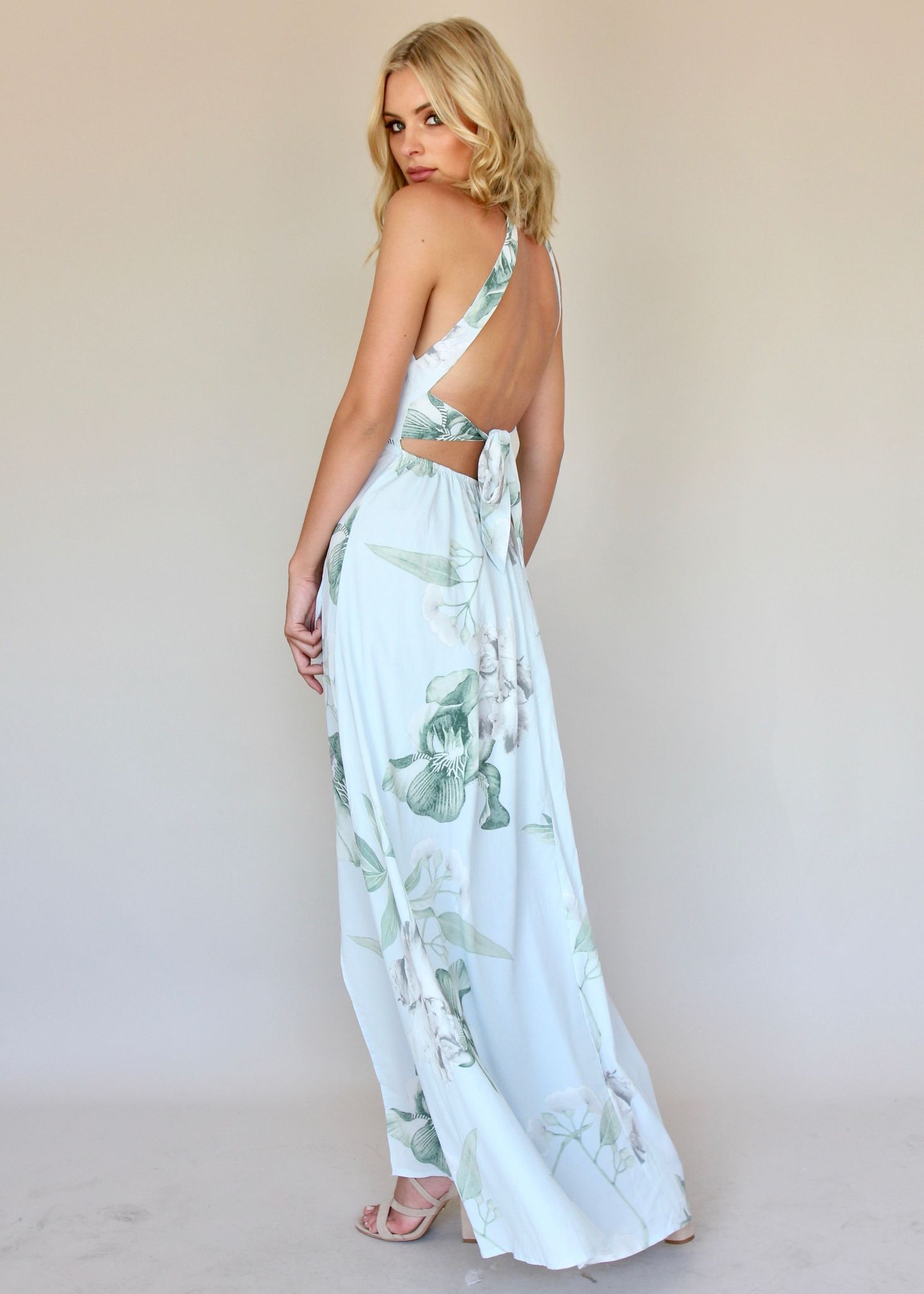 Heart Of Glass Maxi Dress - Sky Blue