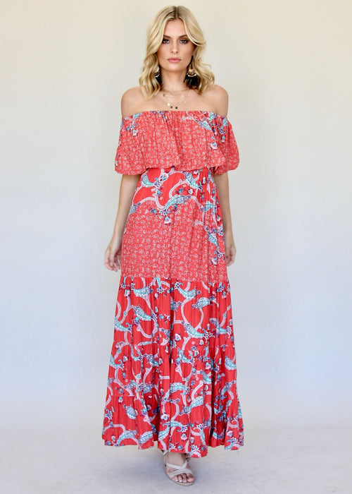 Power Of Colour Dress - Red Paisley