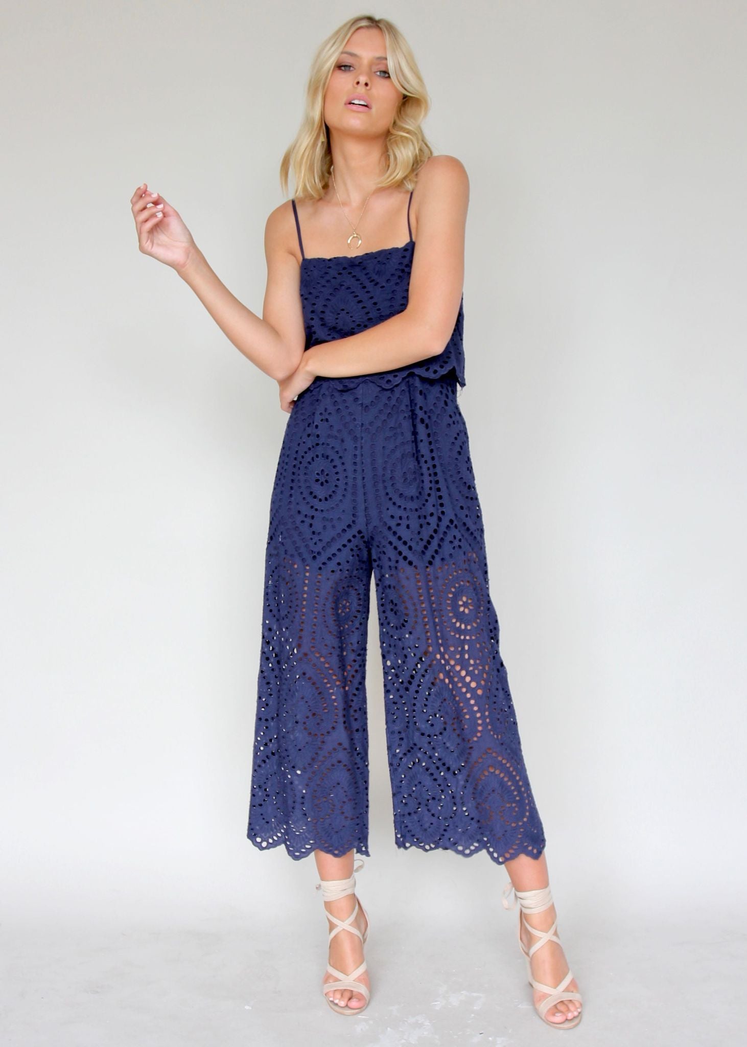 Change Of Heart Pantsuit - Navy