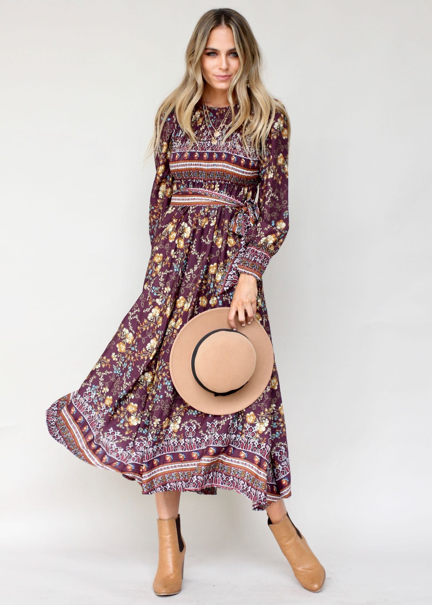 Bella Maxi Dress w/ Tie - Essie