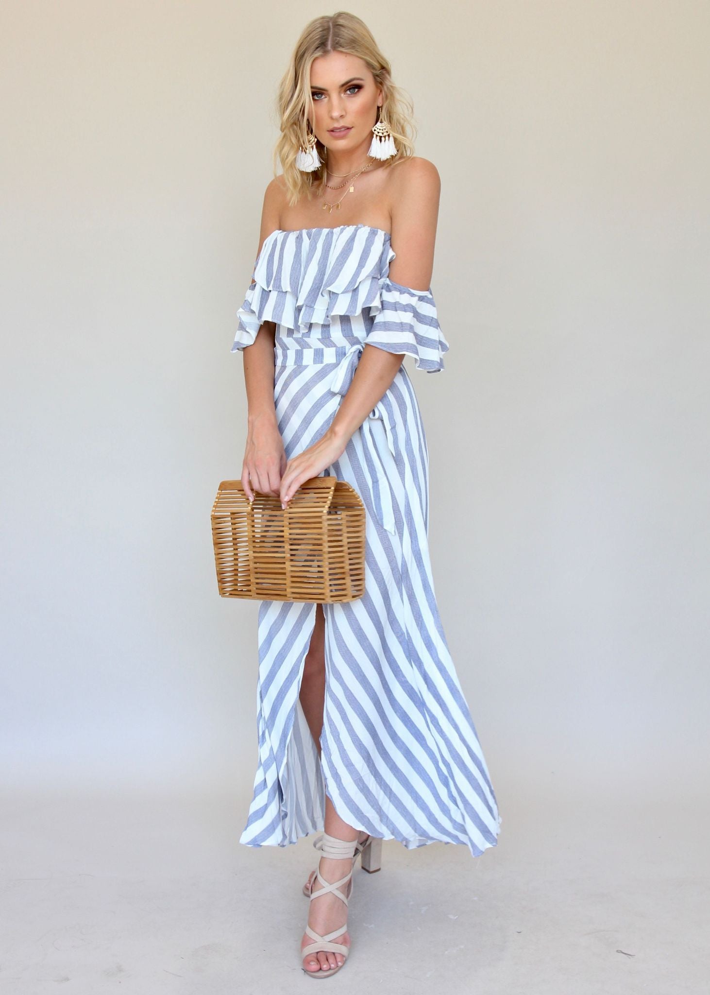 City Dreams Strapless Dress - Blue